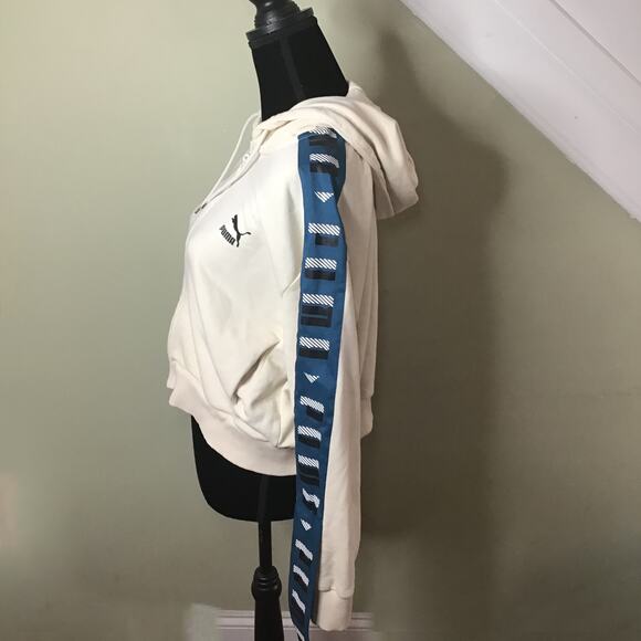 Puma Women Cropped Revolt Zipup Track Jacket Sz. Med. EUC - Picture 6 of 11